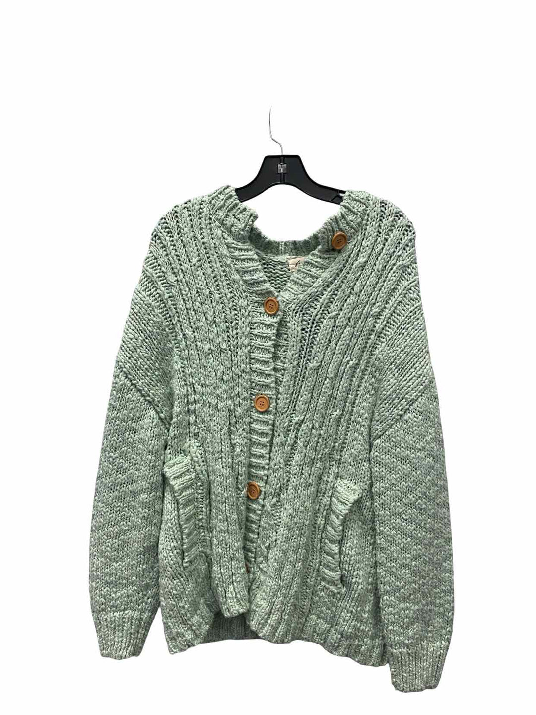 Free People Size M Blue Knit Sweater