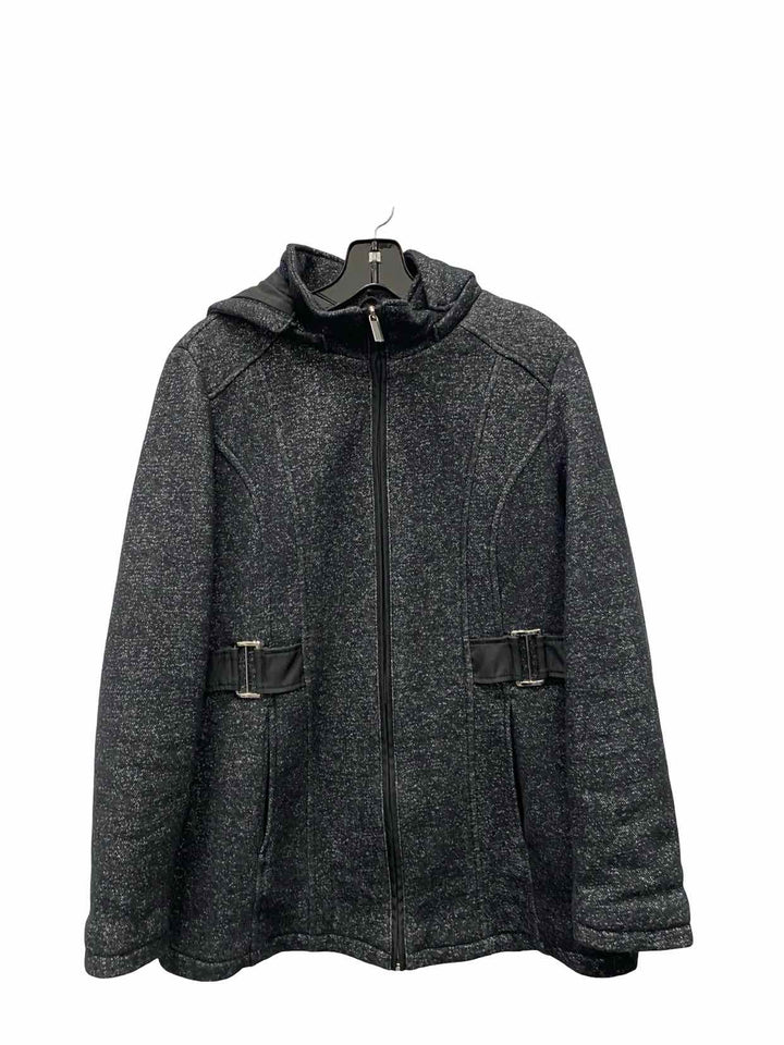 Liz Claiborne Size L Gray 65% Cotton Coat(short)