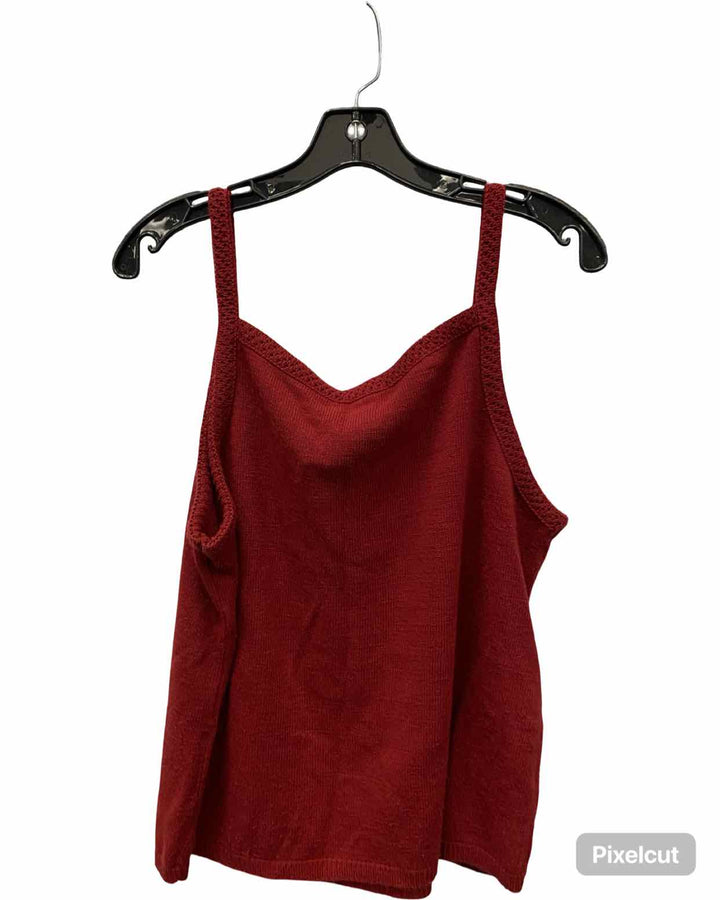 Venezia Size 18/20 Red Knit Tank Top