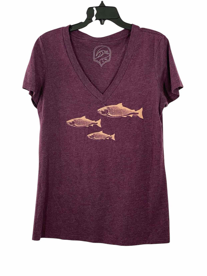 Uroko Size XL Purple Short Sleeve Shirts