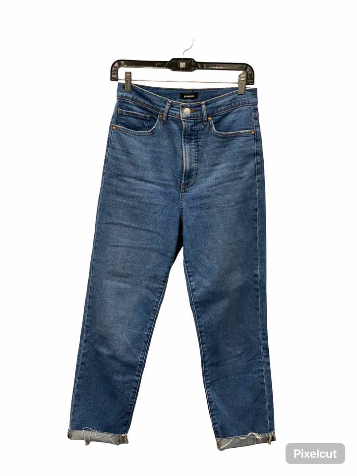 Express Size 4 Blue Super Highrise Jeans