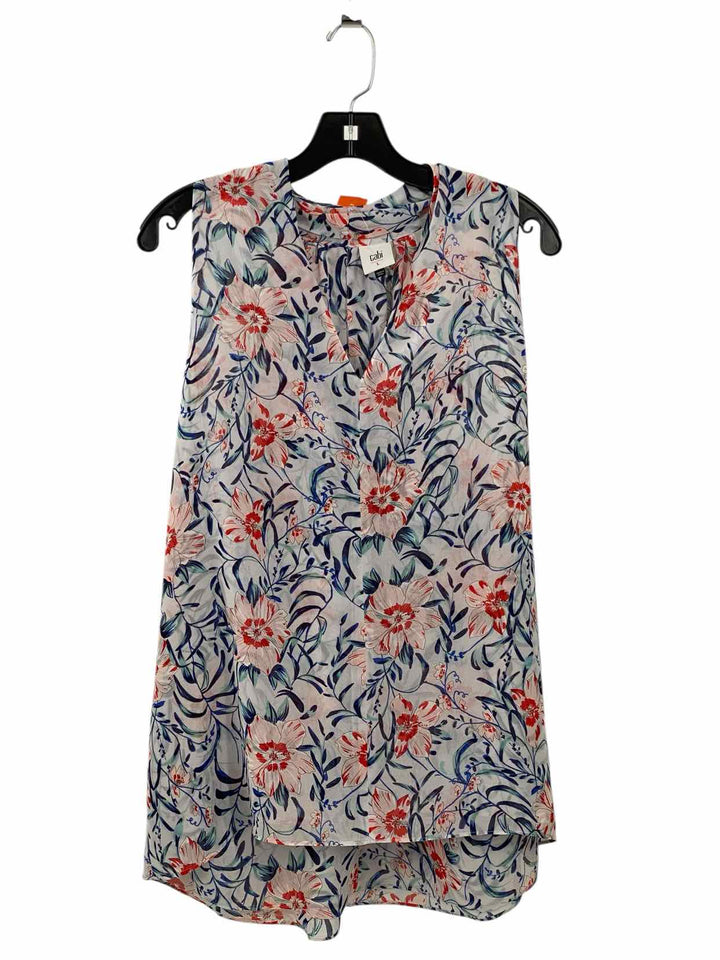 Cabi Size L White Multi Print Tank Top