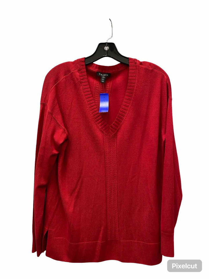 Tribal Size M Red Sweater