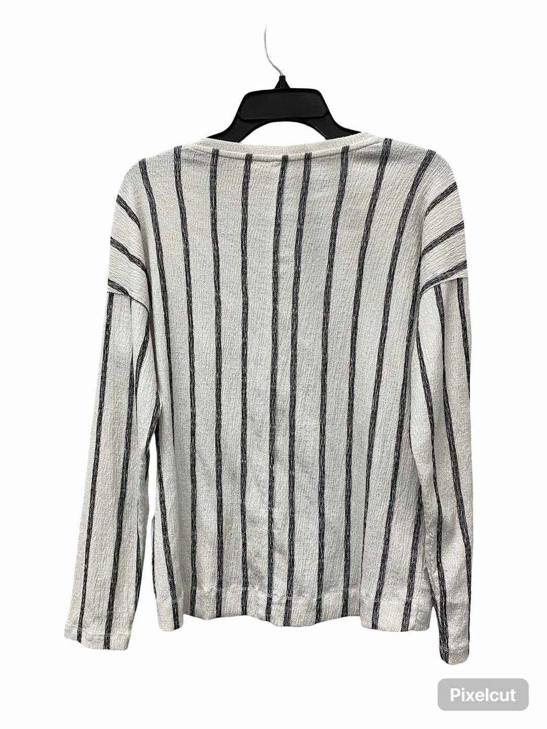 Anthropologie Size S White Black Striped Long Sleeve Shirts