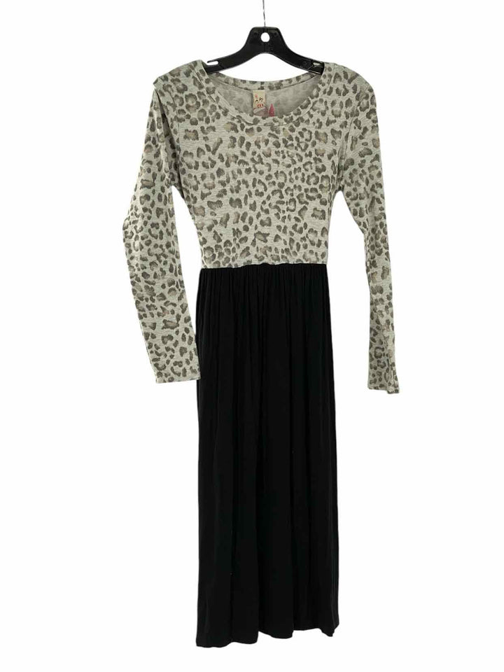 7th Ray Size M Beige Black Cheetah Dress