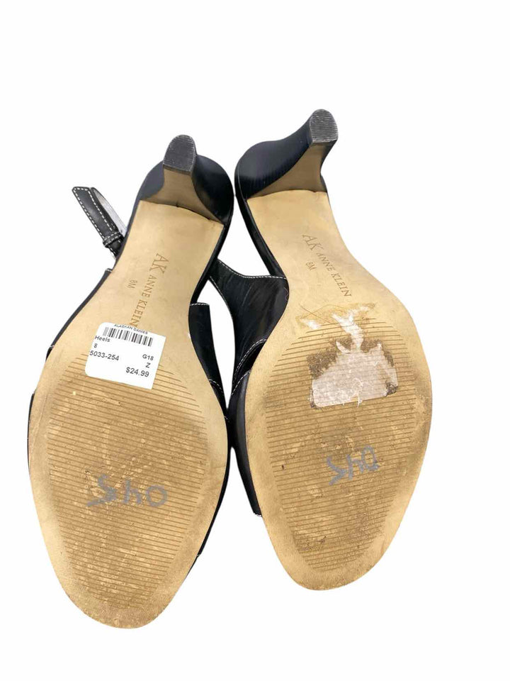 Anne Klein Shoe Size 8 Black Leather Heels