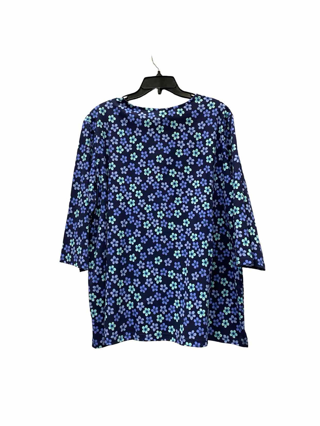Blair Size 2X Blue Floral Long Sleeve Shirts