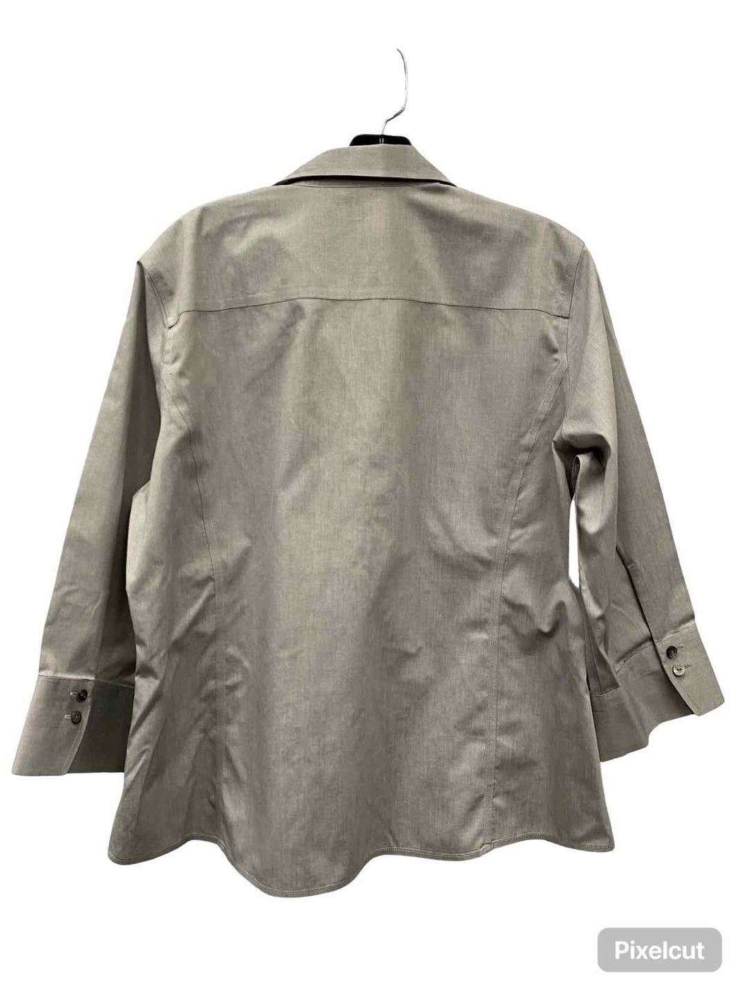 Foxcroft Size 16P Gray Long Sleeve Shirts