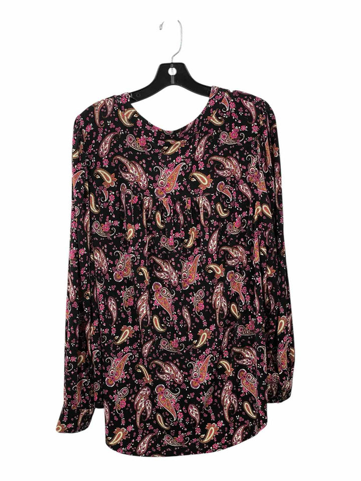 Lane Bryant Size XL Pink Print Long Sleeve Shirts