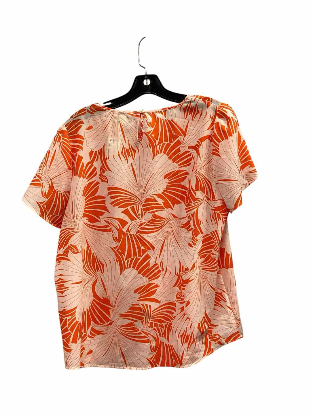 J Crew Size 12 Orange Floral Short Sleeve Shirts