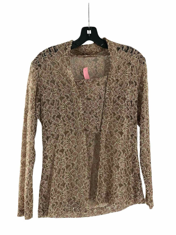 Unknown Brand Size S Pink Gold Sparkly Long Sleeve Shirts