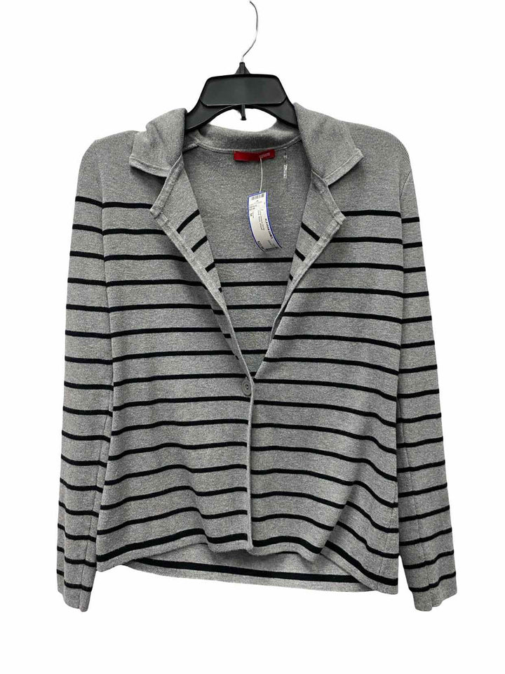 Cyrus Size M Grey Black Striped Long Sleeve Shirts