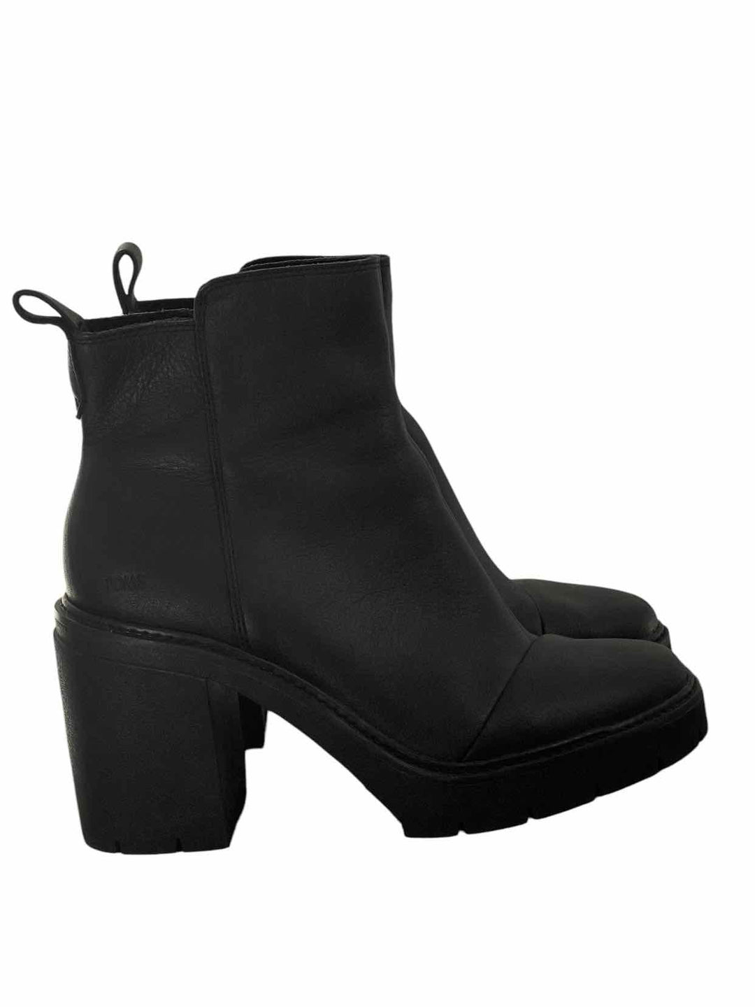 Toms Shoe Size 9.5 Black Rya Heeled Boots(Ankle)