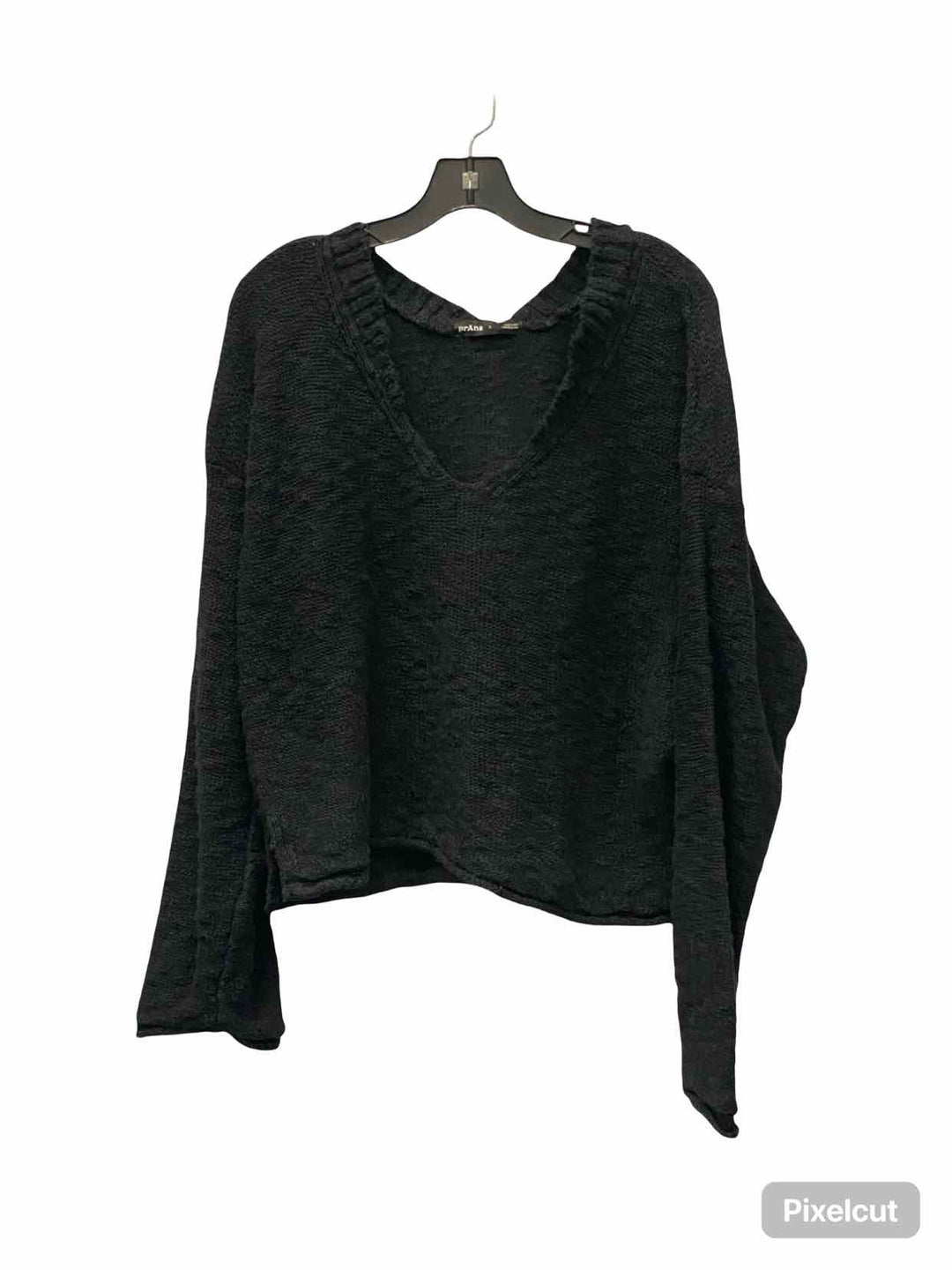 PrAna Size L Black Organic Cotton Sweater