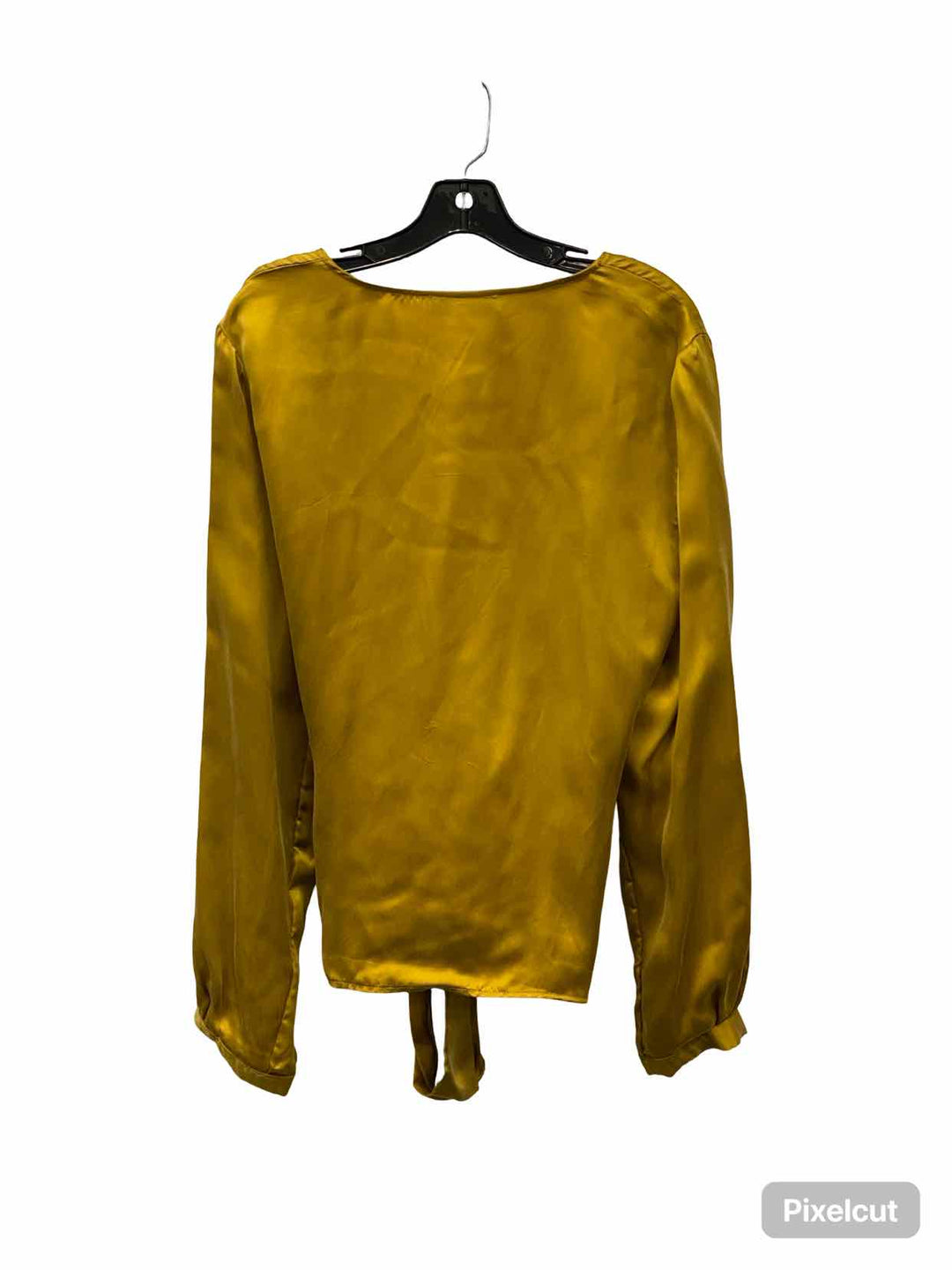 Amour Vert Size XL Gold 100% silk Long Sleeve Shirts