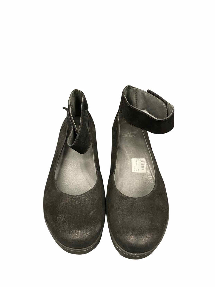 Dansko Shoe Size 40 Black Suede Mary Jane Flats