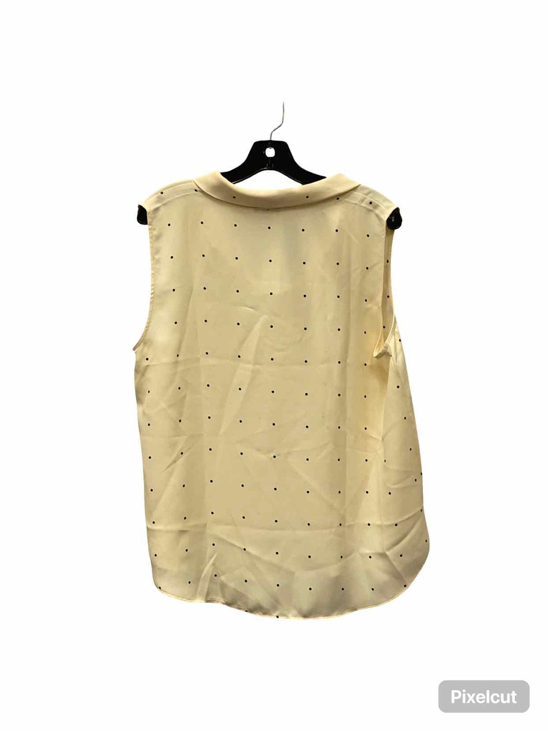 Ann Taylor Size L Nude Black Polka Dot Tank Top