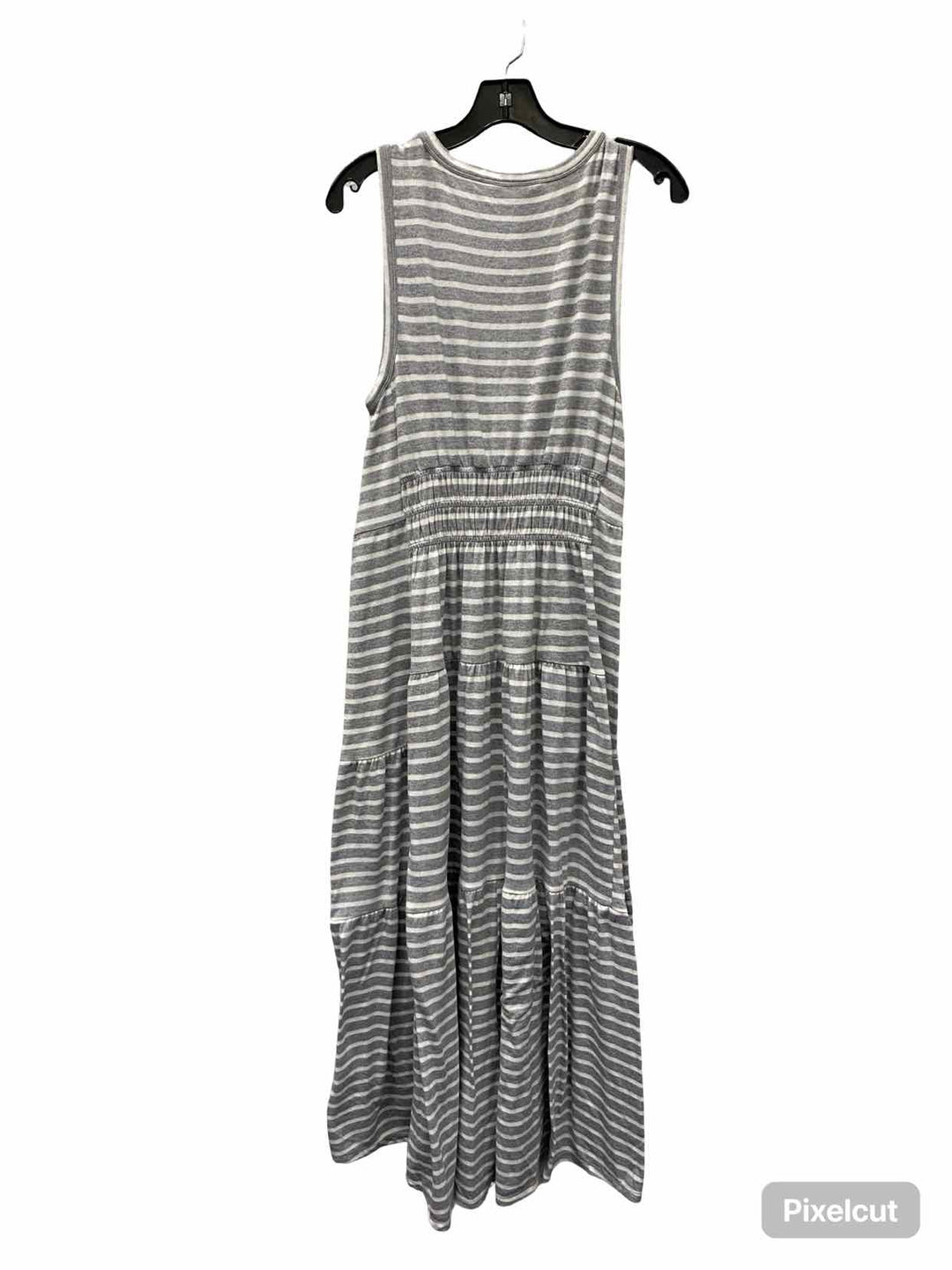 Lucky Brand Size 1X Gray Stripe Dress