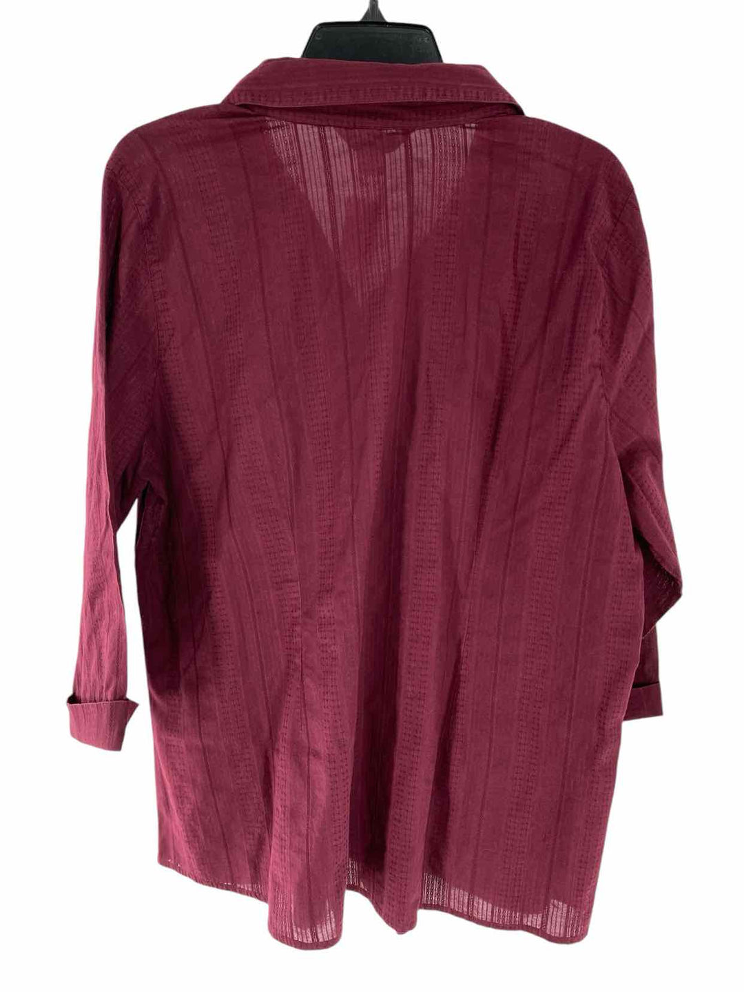 CJ Banks Size 1X Burgundy Long Sleeve Shirts