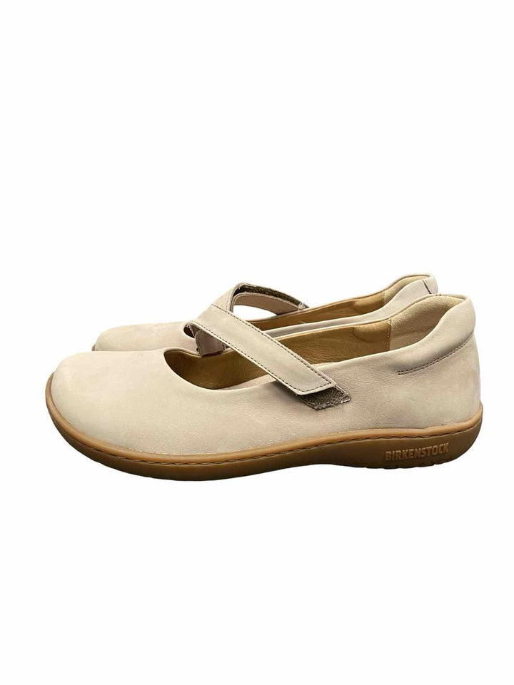 Birkenstock Shoe Size 39 Beige Leather Lora Flats