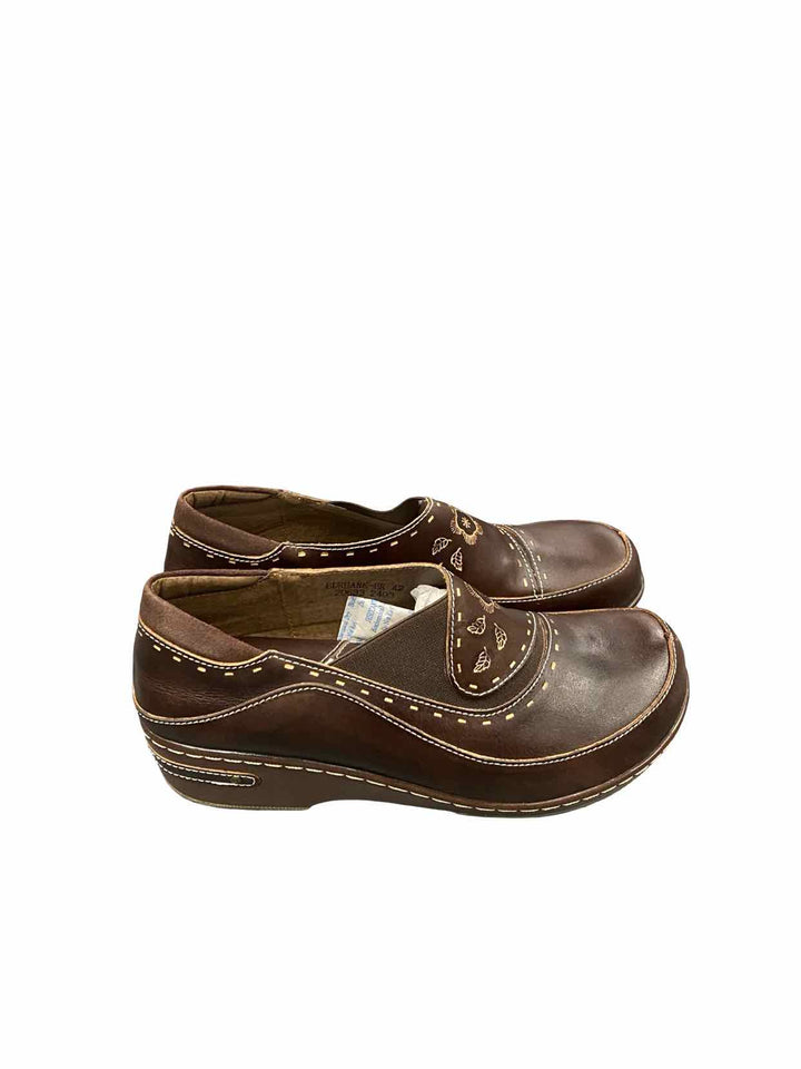 L'Artiste Shoe Size 42 Brown Leather Burbank New in Box Clogs