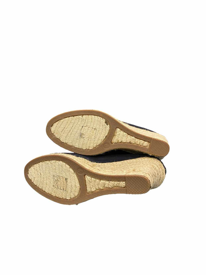 J Crew Shoe Size 9 Tan navy Wedge Heels