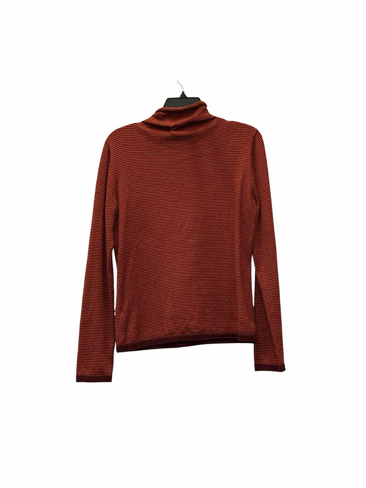 Title Nine Size S Orange Striped Long Sleeve Shirts