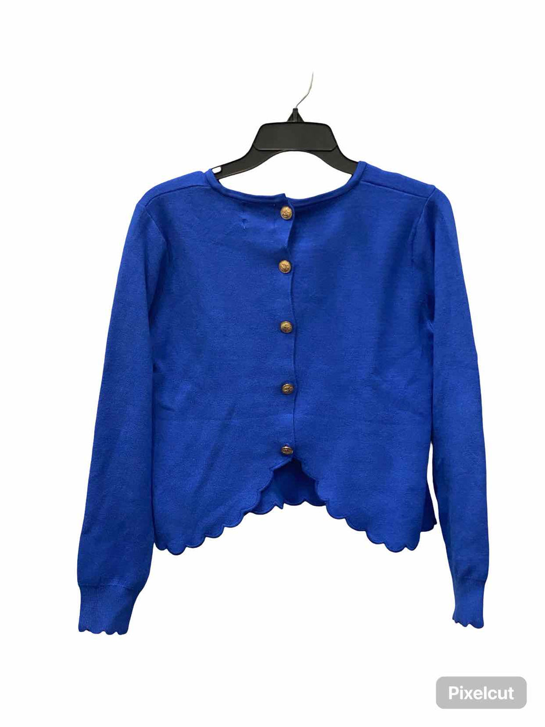 Easy Clothes Size One Size Blue Button Up Sweater