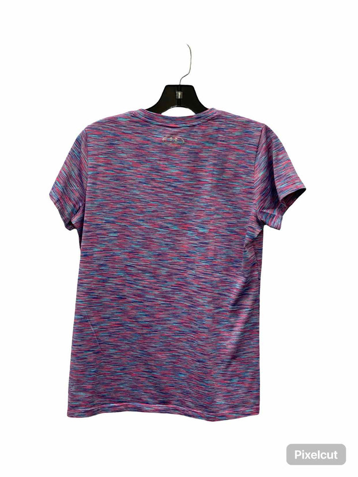 Under Armour Size M Purple Blue Athletic Short Sleeve