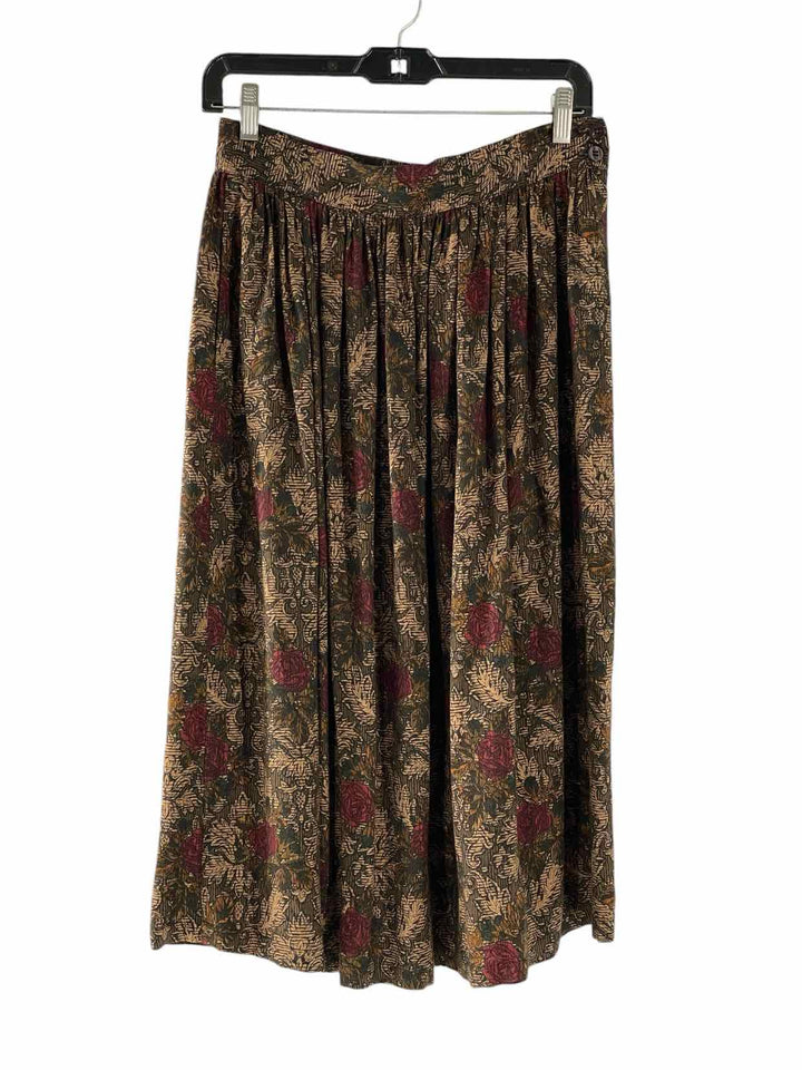 Tapestry Designs Size 8 Brown Roses Skirt