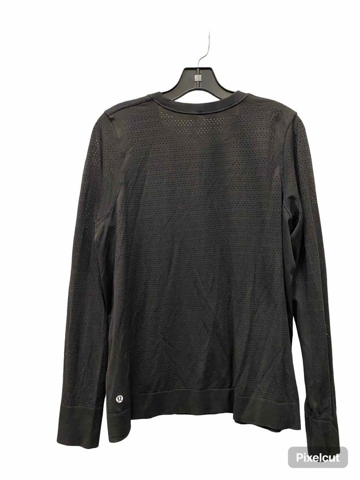 Lululemon Size 12 Black Athletic Long Sleeve