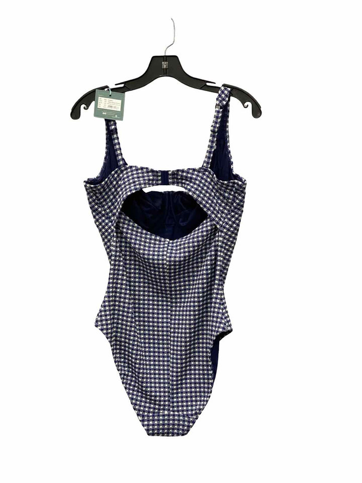 panache sport Size 38 Blue Gingham Swimsuit