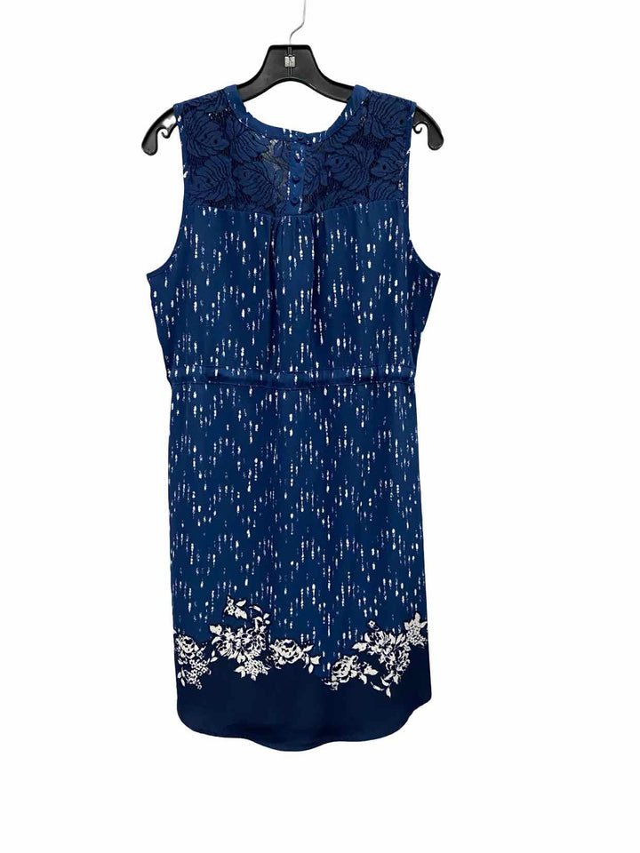 Truly Poppy Size M Blue White Dress