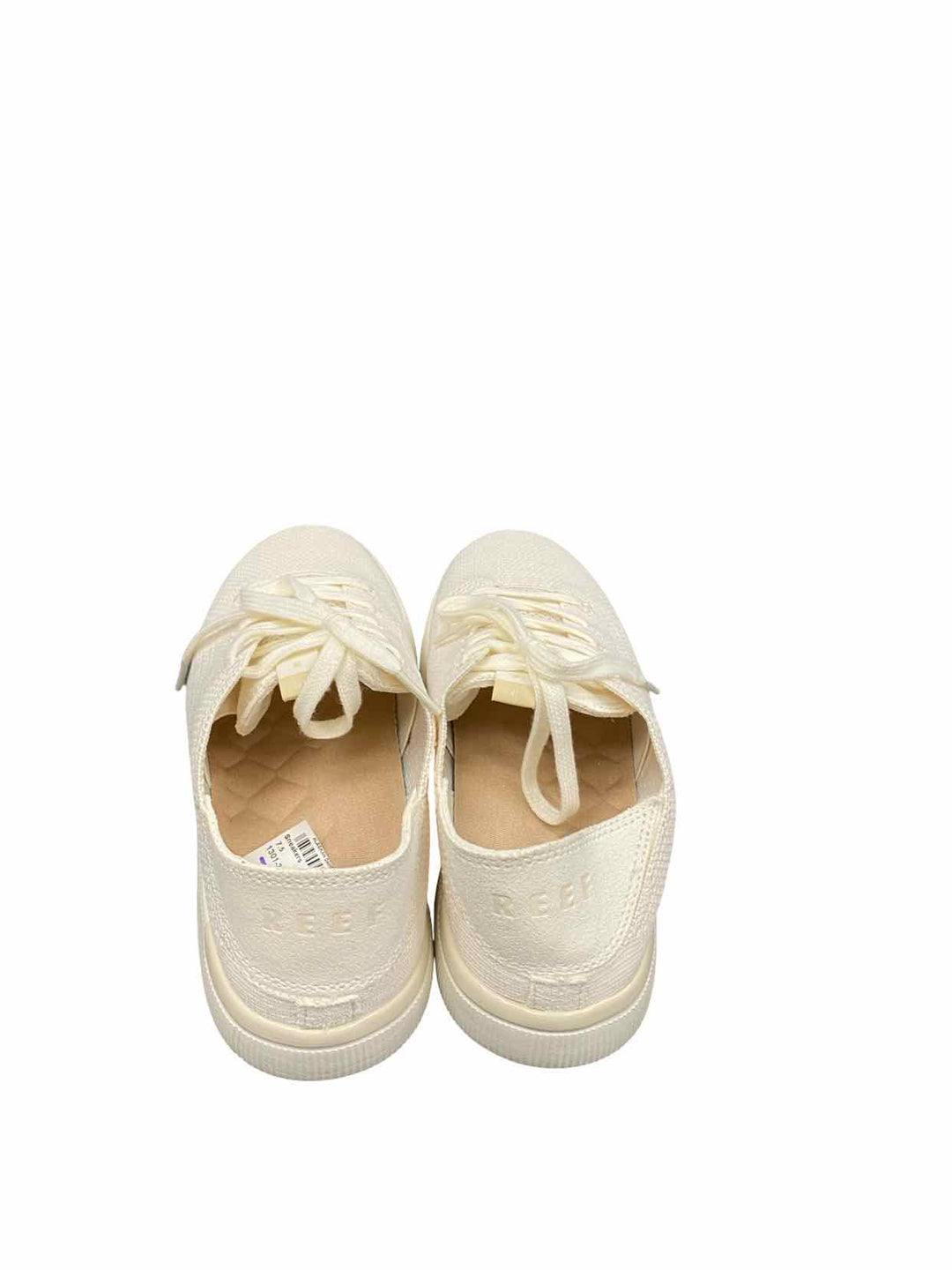 Reef Shoe Size 7.5 Cream Knit Neptune Sneakers