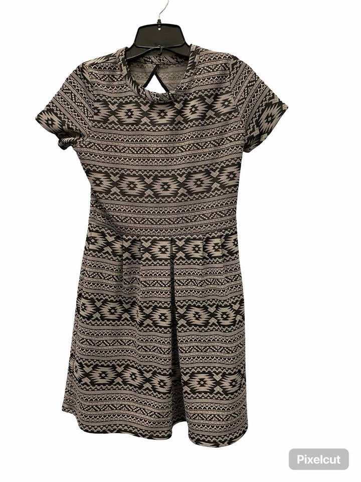 Collective Concepts Size S Brown Print Dress