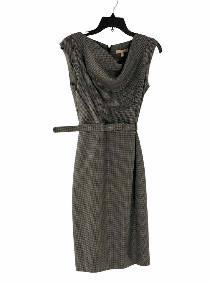 Banana Republic Size 0 Grey Black print Dress