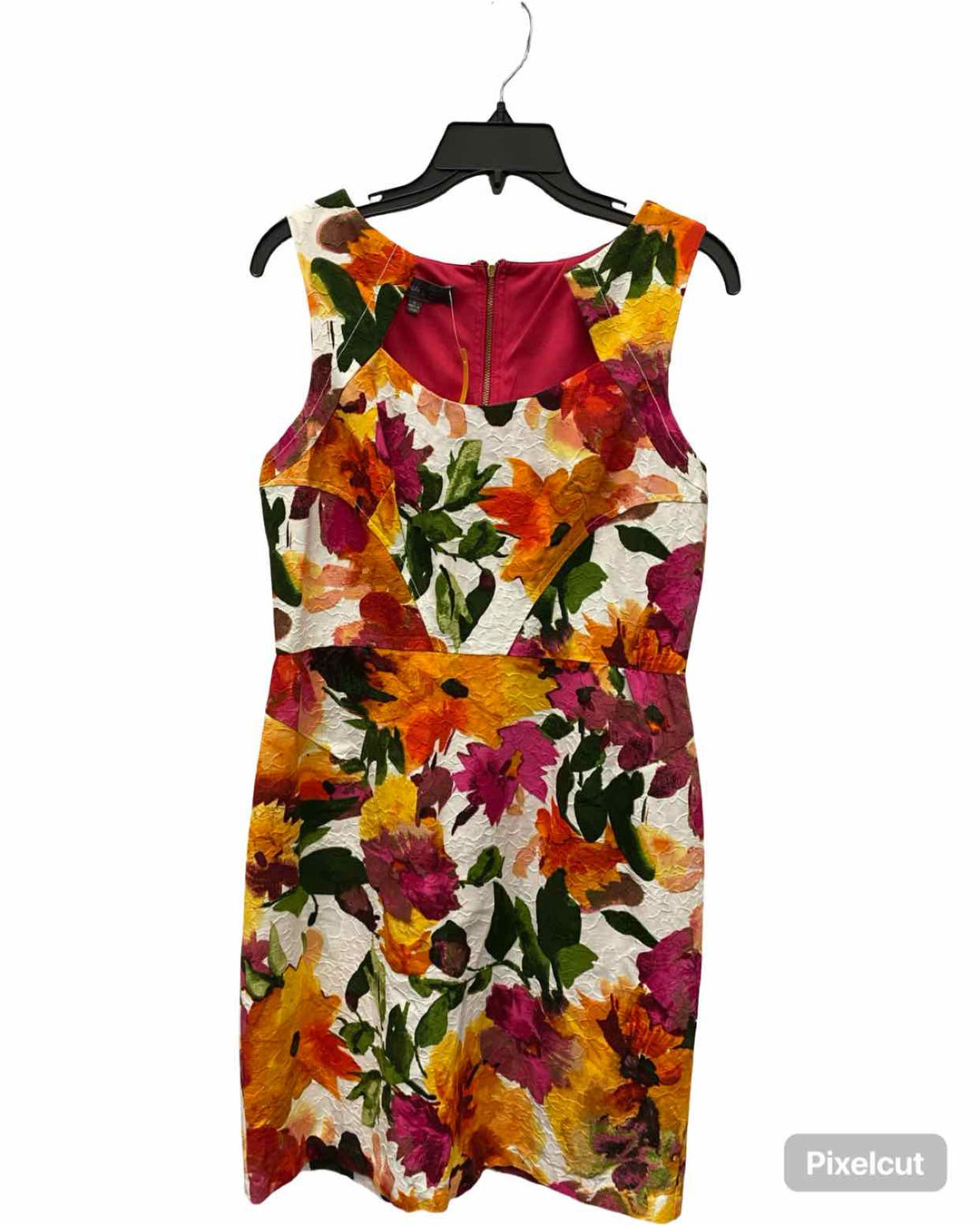 Donna Ricco Size 8 Pink Orange Floral Dress