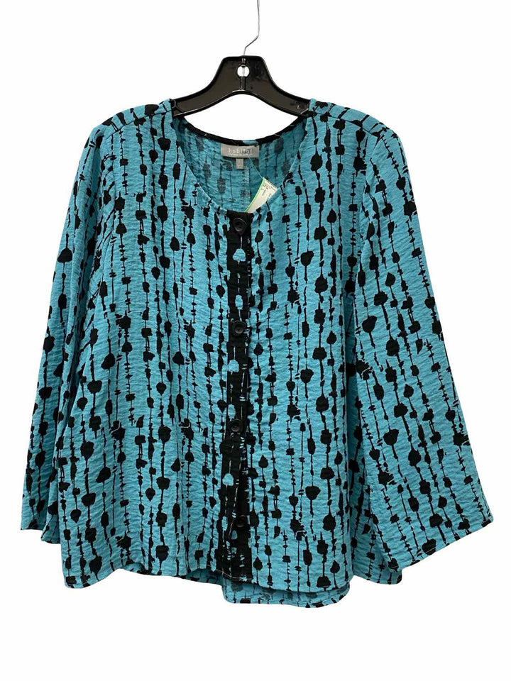 Habitat Size L Blue Black Long Sleeve Shirts