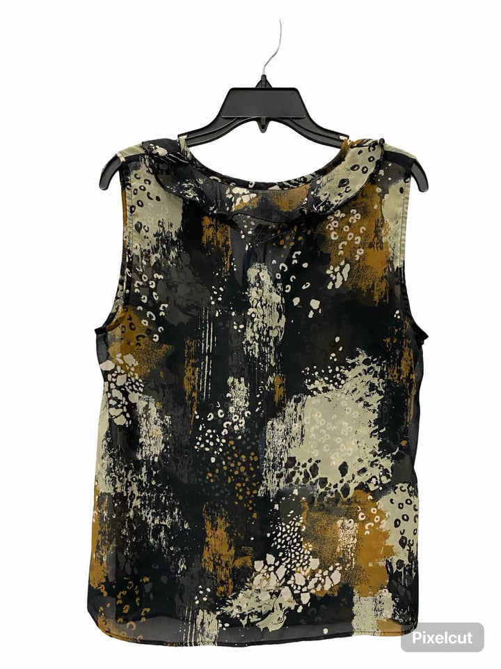 Cabi Size M Black Multi Print Tank Top