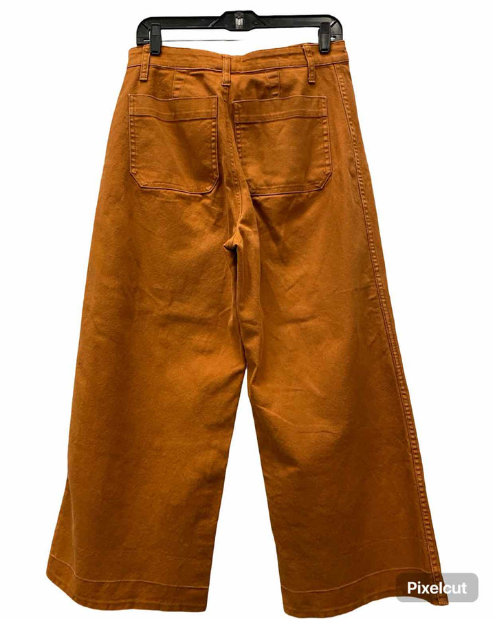 J Crew Size M/L Orange Wide Leg Jeans