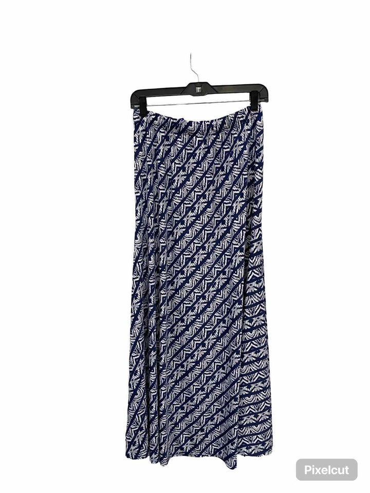 Chico's Size 0(4) Blue White Print Skirt