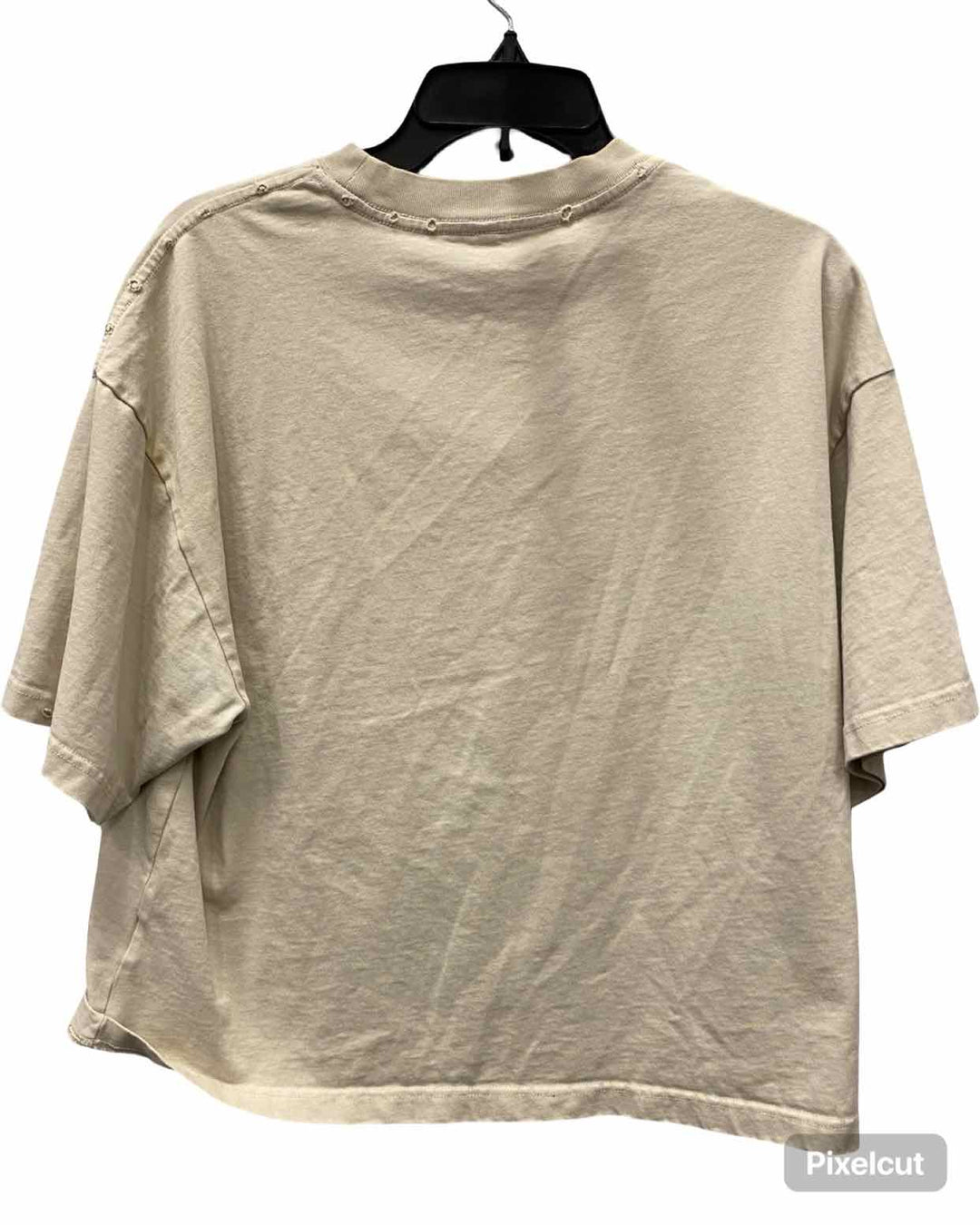 Unknown Brand Size S Beige Print Short Sleeve Shirts