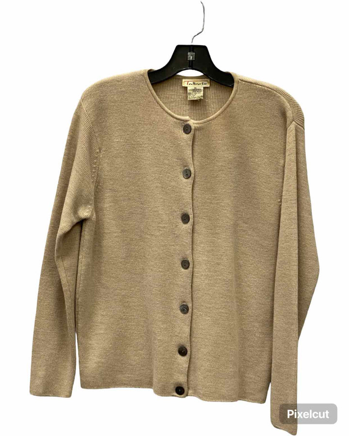 Talbots Size M Beige 100% Merino Wool Sweater
