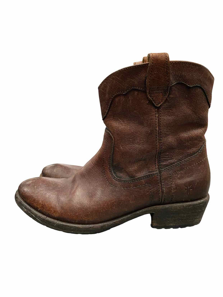 Frye Shoe Size 8 Brown Leather Boots(Ankle)
