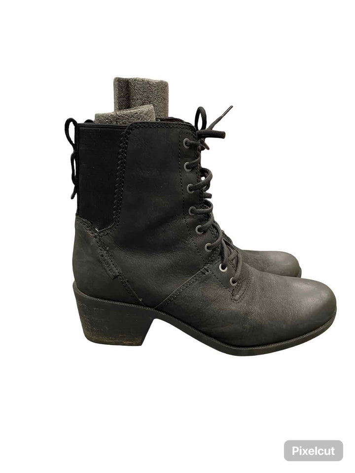 Teva Shoe Size 10 Black Leather Anya Lace Up Boots(Ankle)