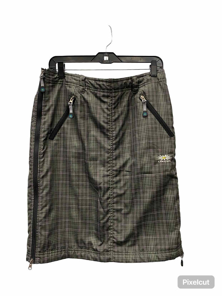 SKHOOP Size M Gray Pink Plaid Skirt