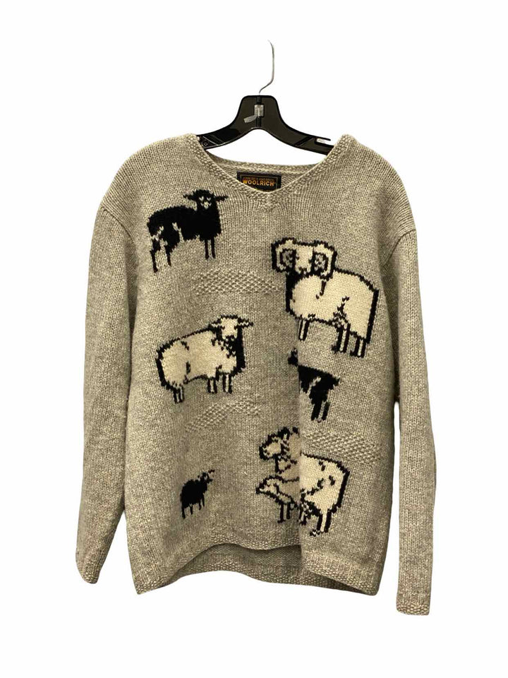 Woolrich Size M Print 100% Wool Sweater