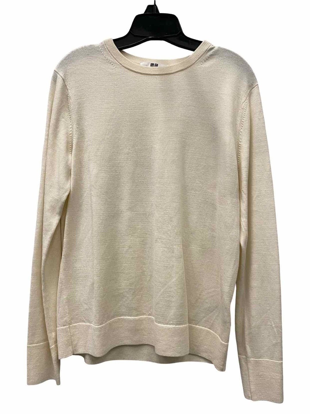 Uniqlo Size M Ivory 100% Wool Sweater