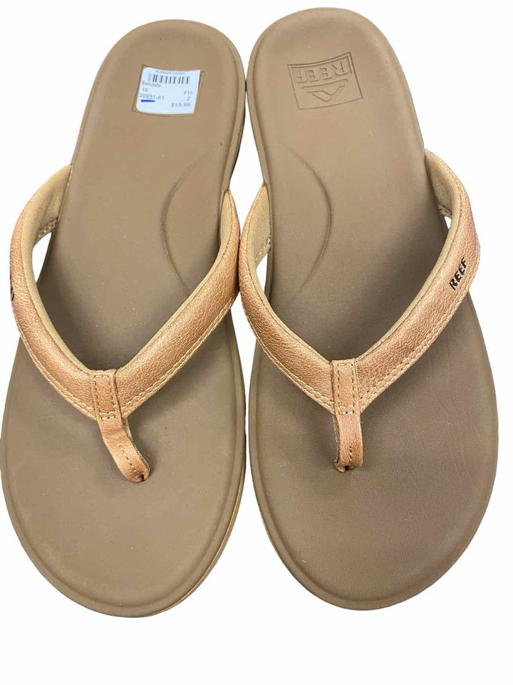 Reef Shoe Size 10 Tan Cushion Cloud Flip Flop Sandals