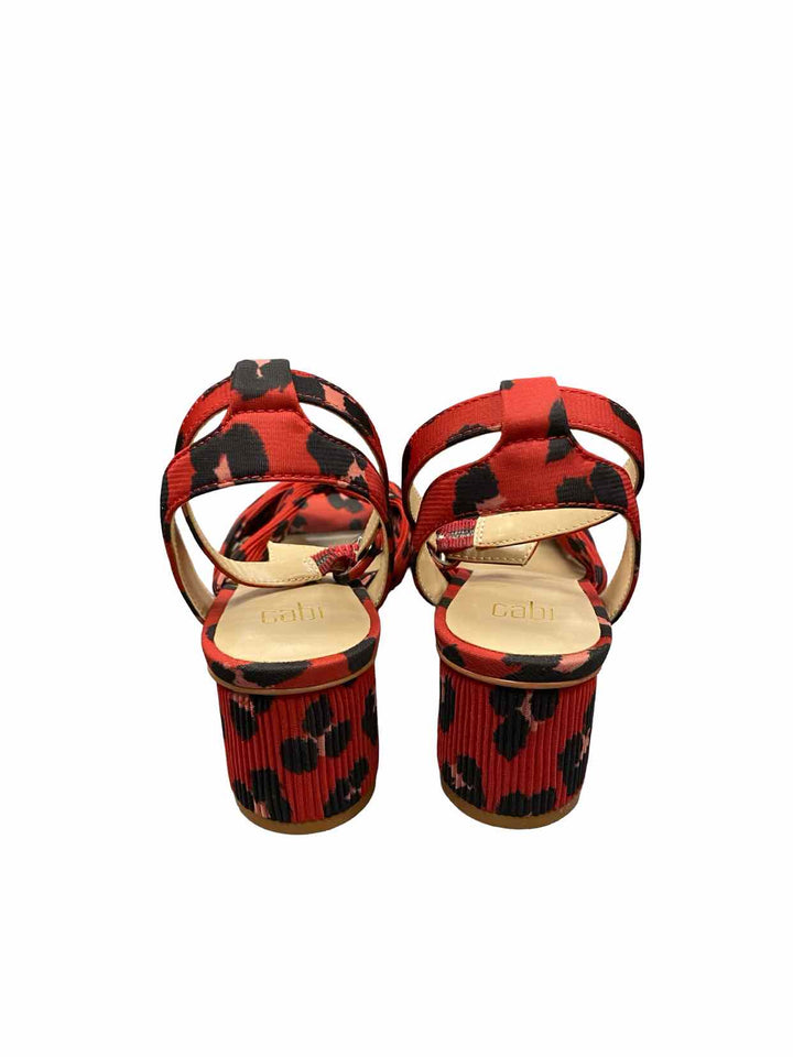 Cabi Shoe Size 9 Red Leopard Heels